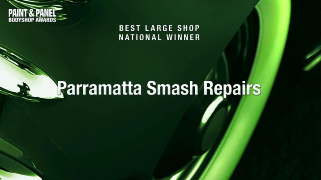 paint panel bodyshop awards national large winner parramatta smash repairs